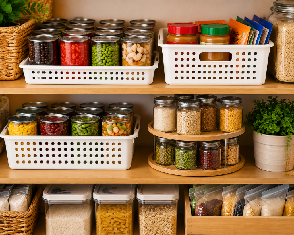 "Rotating emergency food supplies using FIFO method"